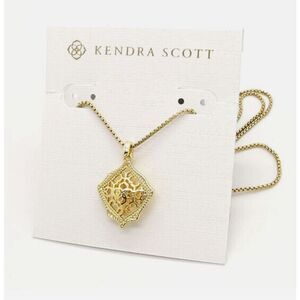 Kendra Scott NEW 28” necklace - Kacey gold filigree long pendant necklace